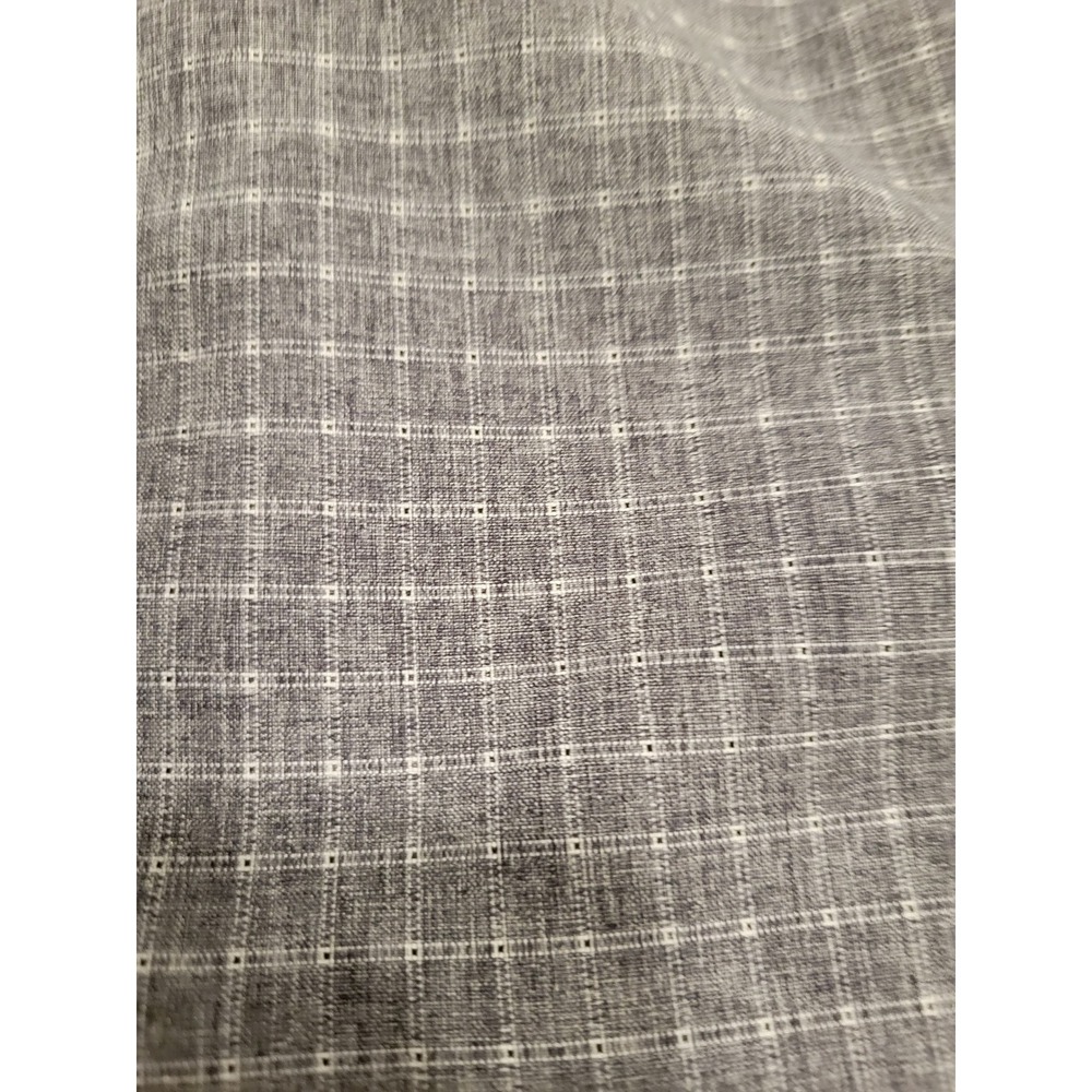 Ridgecut Toughwear Men Large Grey Micro Grid Short Sleeve Button Down Work Shirt - Picture 3 of 5